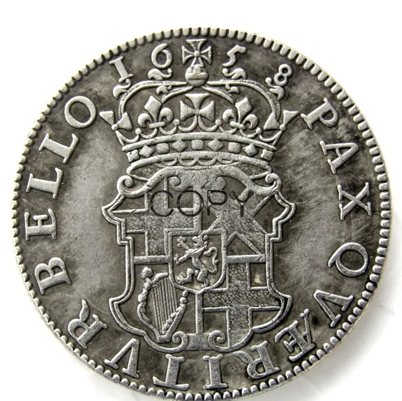 Копия 1658 Великобритании 1/2 британской короны Посеребренная копия монет