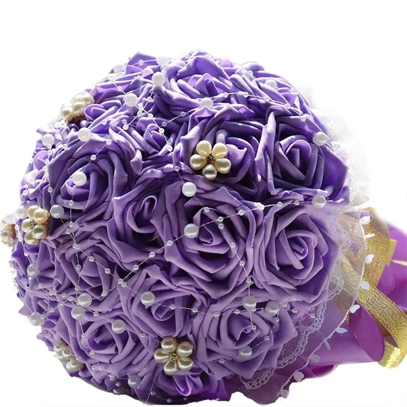 

Wedding Bouquet Pearl Roses Bridesmaid Bouquet Bridal Bouquet Artificial Flowers for Wedding Party