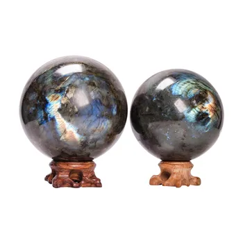 

1pc, 40mm 50mm 60mm 70mm Natural Polished Labradorite quartz Gemstone crystal Sphere Ball For Collection