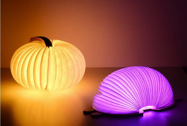 

LED wood book light cartoon book light USB charge color changing LED light