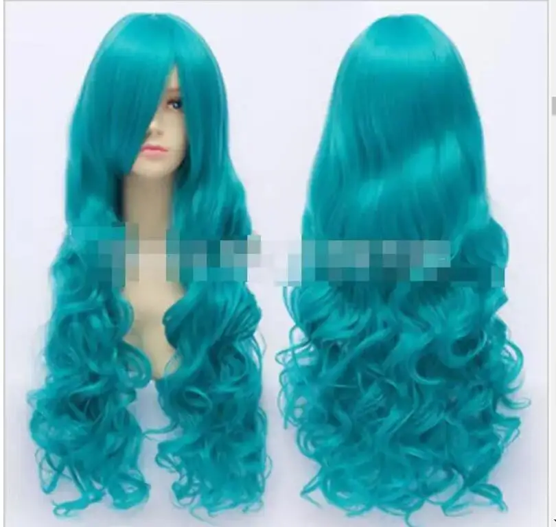 Shunshun67265++ 80 см длинные волосы спиральные кудрявые косплей костюм парик