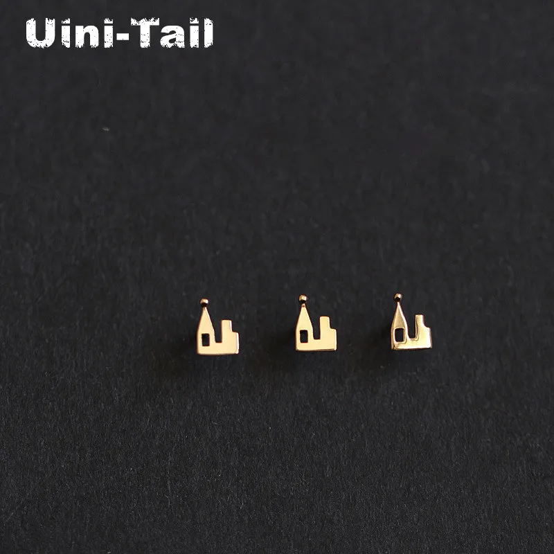 Uini-Tail новинка Стерлинговое Серебро 925 пробы милый маленький домик замок