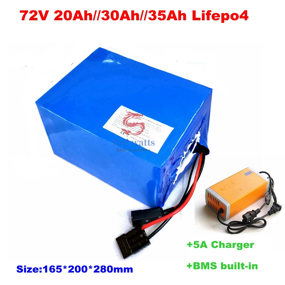 Литиевый Аккумулятор Lifepo4 с BMS eibke 72 в 20 Ач 30 35 2000 Вт 3000 + зарядное устройство 5 А |