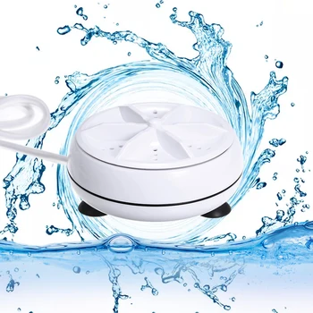 

3in1 Mini Washing Machine Portable Personal Rotating Ultrasonic Washer Adjustable with USB Cable Convenient for Travel Home