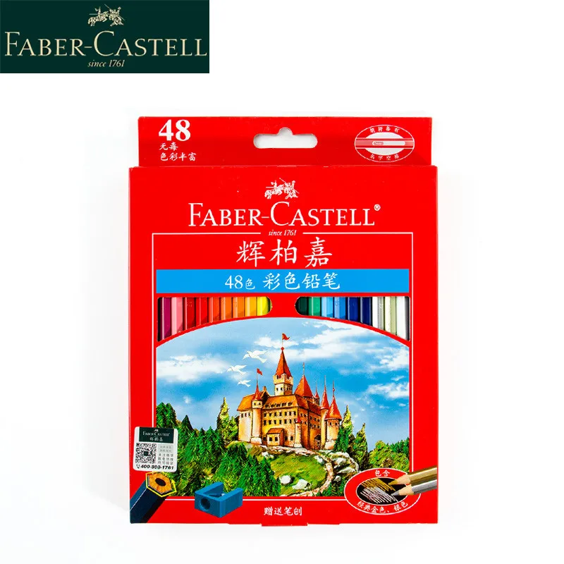 Масляный цветной карандаш Faber Castell в форме замка жестяная/бумажная коробка