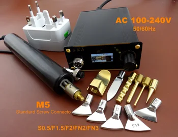 

100-240V Leather Craft Electric Edge Crease Machine Iron Handle Edger Creaser Line Press Replace Tip Tool Set M5 Screw Connector