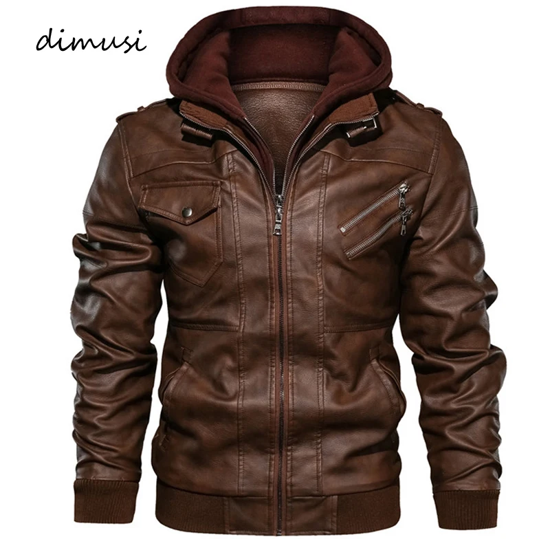 DIMUSI мужские кожаные куртки модные мотоциклетные пальто из искусственной кожи