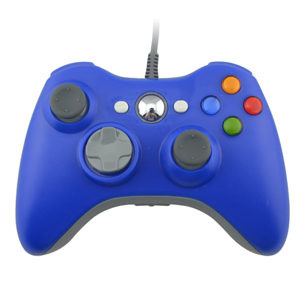 Blue Проводной ПК контроллер для xbox360 Геймпад USB игровой контроллер для ПК Джойстик для Xbox 360 - Цвет: Blue