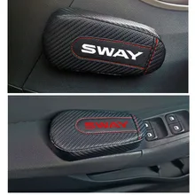 Для Nissan Sway, 1 шт., углеродное волокно, кожа, авто, подушка для ног, наколенник, Автомобильный Дверной рычаг, накладка на руку, автомобильные аксессуары, защита для транспортного средства
