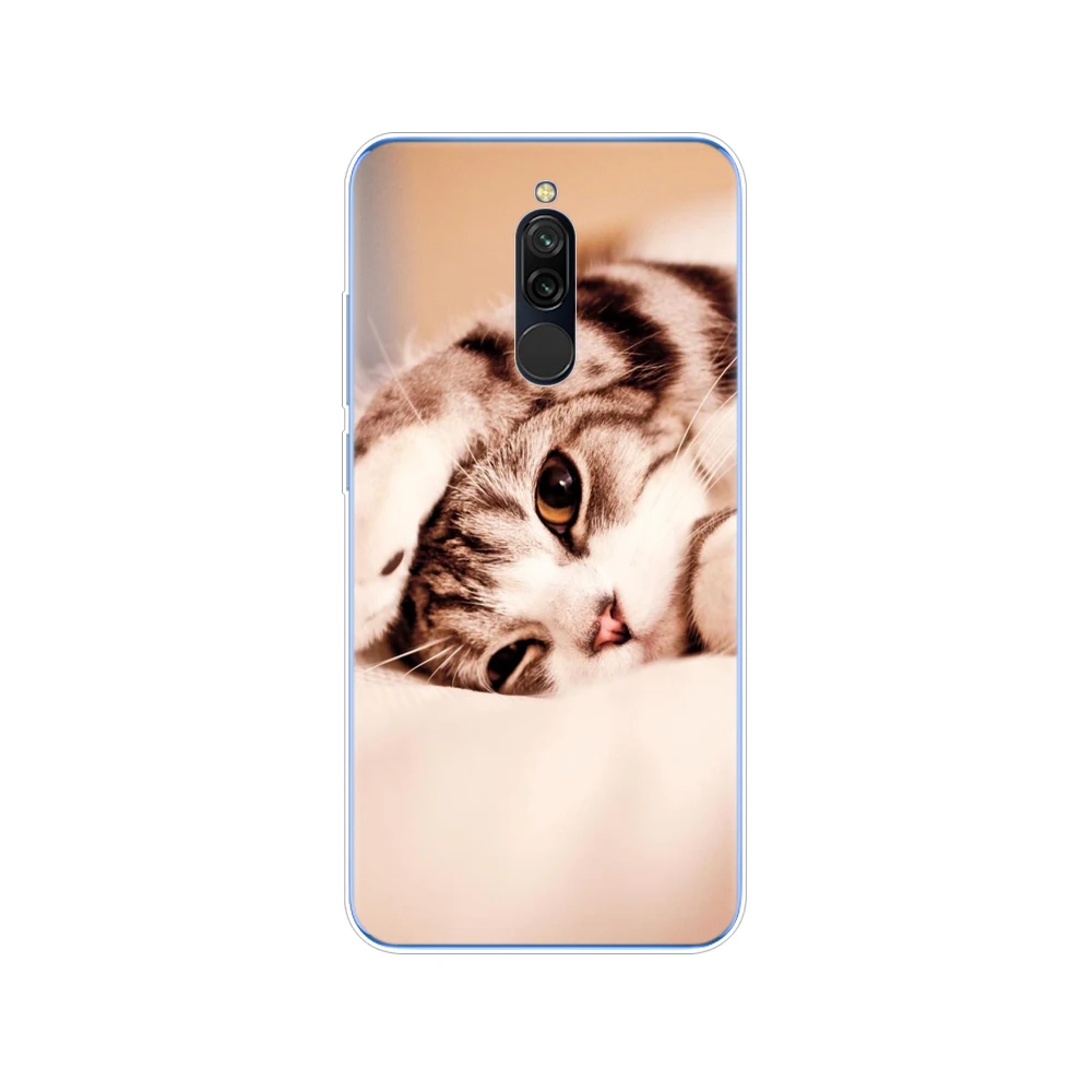 34344 Чехол для xiaomi redmi 8, чехол s, силиконовая Мягкая задняя крышка из ТПУ для redmi 8, бампер hongmi 8, чехол, кожа, противоударный, милый кот - Цвет: 34344
