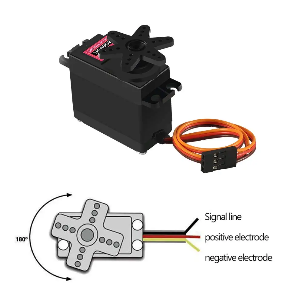 4 шт. MG996R Servo металлический редукторный двигатель, крутящий момент, цифровой сервомотор с рупором для умного автомобиля, робота, лодки, радиоуправляемого самолета, вертолета