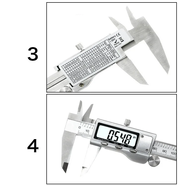 Металлический 6-дюймовый 150 мм Нержавеющая сталь электронный цифровой штангенциркуль с нониусом, микрометр измерительный прибор