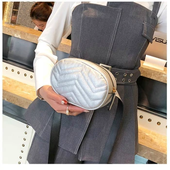 

Women Round Belt Bag 2020 New Bags for Women Pack Waist Bag Luxury Brand Leather Chest Handbag Beige New Fashion High Quality