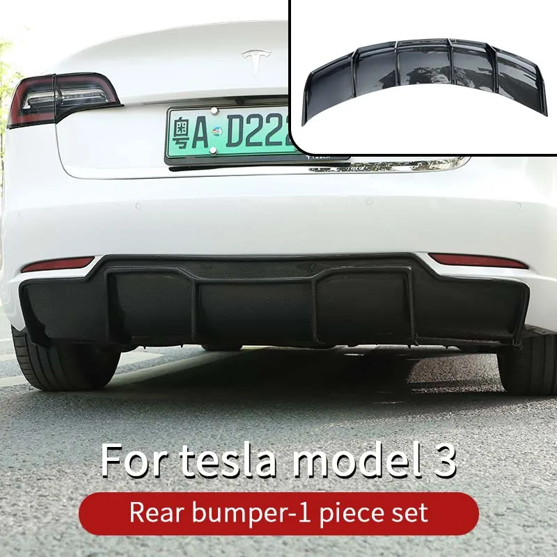 carbon Rear lip 1pcs Для tesla модель 3 аксессуары/автомобильные аксессуары карбоновый спойлер tesla модель 3 tesla три спойлера tesla модель 3 карбон/аксессуары - Название цвета: carbon Rear lip 1pcs