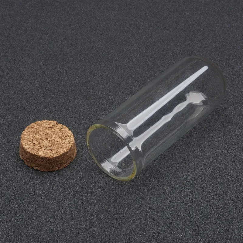 Garrafas de Vidro Claras da Forma da Coluna dos Pces com Tampões para a Caixa de Armazenamento do Grânulo da Jóia Frascos da Decoração por Atacado Armazenamento Grânulo da Jóia 36.5x22mm F60 100 de do 7 Cheap Display e embalagem p joias