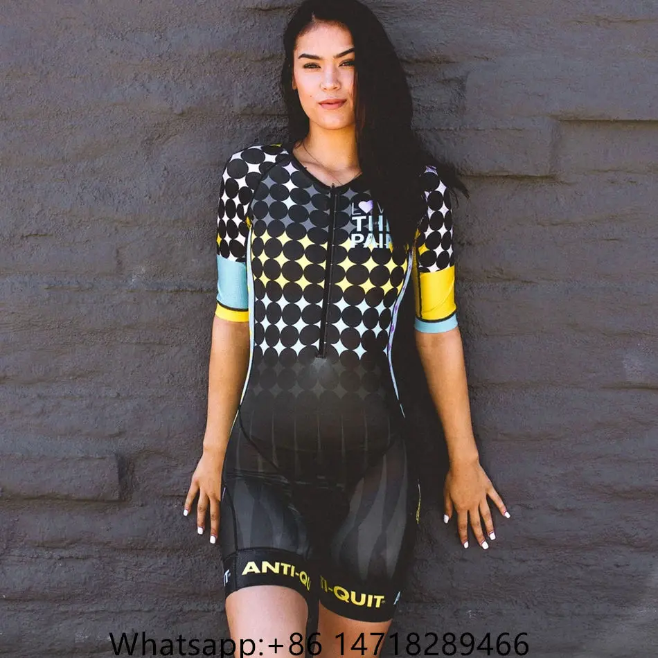 8 Love the pain pro team skinsuit Женская велосипедная одежда, велосипедная команда одежды на заказ, железный костюм для триатлона, велосипедная майка - Цвет: 8