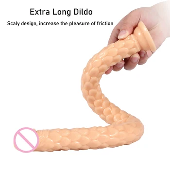 50*3.5CM Overlength Dildos Soft Anal Plug Sex Toys for Women Masturbation Realistic Penis with Suction Cup Super Long Phallus 3