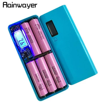 

Rainwayer 5V Dual USB 5x18650 Power Bank Battery Box Mobile Phone Charger DIY Shell Case For iphone6 Plus S6 Xiaomi A2