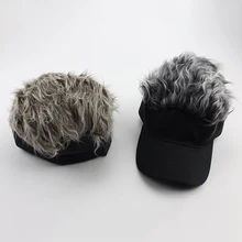 1 Pcs Wig Baseball Hat Sun Visor Cap with Spiked Hair Winter Warm Outdoor Caps FOU99