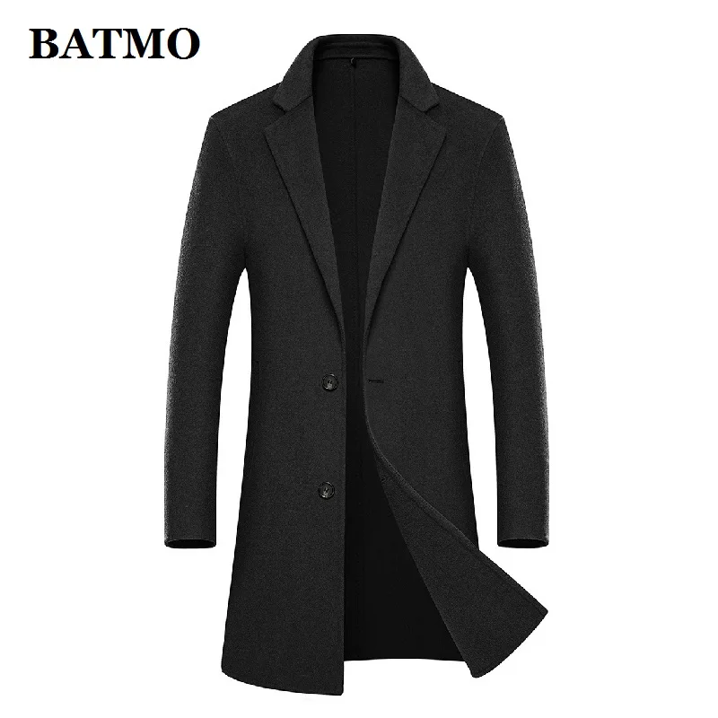 BATMO Новое поступление Зима Высокое качество 80% шерсть толстое пальто с капюшоном мужские, мужские шерстяные куртки, большие размеры M-3XL, 93013