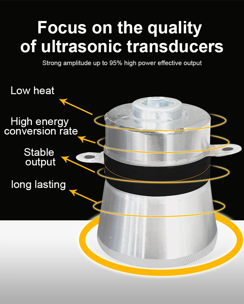 Fanyingsonic 50w 40khz transdutor ultrassônico piezoelétrico creamic