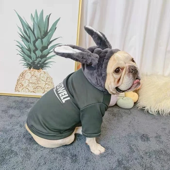 

New Style Pet Dog Rabbit Hoodie Cute Coat Party Puppy Jacket Sweater Jumper For Small Medium Dogs Schnauzer French Bulldog YHC54