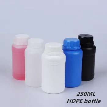 

Round 250ML HDPE chemical bottle for pesticides Insecticide Leakproof Liquid container Food Grade sample bottle 1PCS