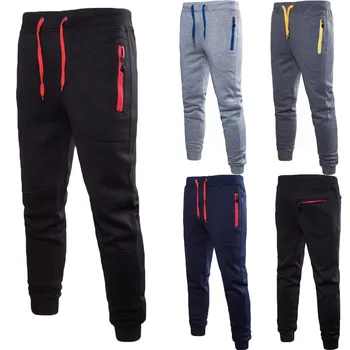 

2020 Plus Size 3XL Men New Running Pants Sport Joggers Trousers Black Fitness Gym Clothing With Pockets Leisure Sweatpants