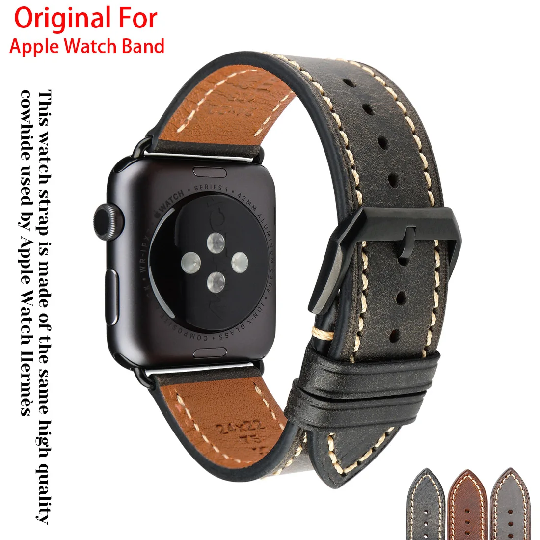 

Оригинальный ремешок для Apple Watch Band 44 мм 40 мм 45 мм 41 мм 7/6/SE/5/4/3 с лучшим винтажным ремешком из телячьей кожи, женский браслет