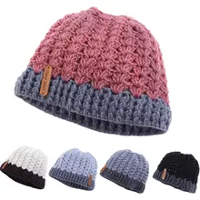 Для женщин шапочка хвост грязный Высокая булочка зимняя теплая шерсть пони шапка с хвостом вязаная шапка и Кепки