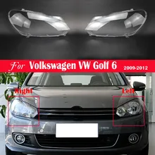 Car Front Headlamp Lens Replacement Auto Shell For Volkswagen VW Golf 6 2009 2010 2011 2012 Headlight Cover Lampshade Lampcover