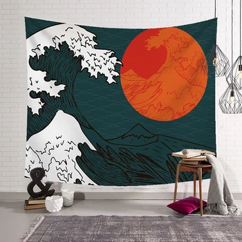 

Bohemian Decor Tapestry Retro Psychedelic Nordic Painting Bedroom Tapestries Art Free Shipping Dorm Wall Decor Tapestries DA60GT