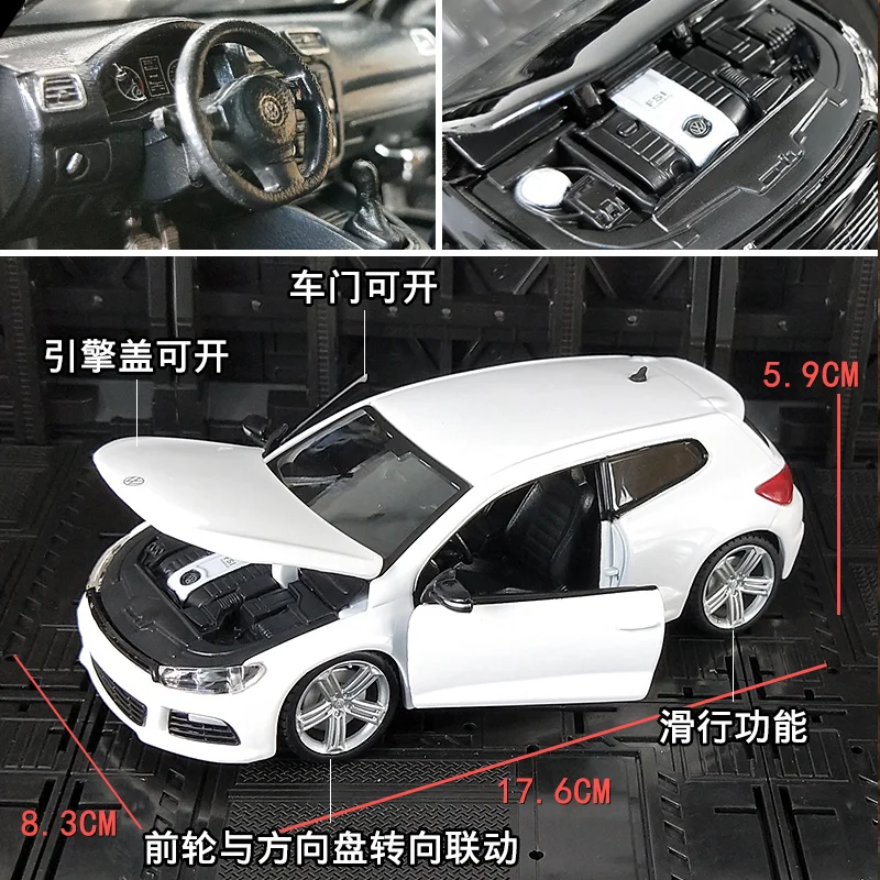 Модель автомобиля из сплава Bburago 1:24 Volkswagen Scirocco R белая|Наземный транспорт| |