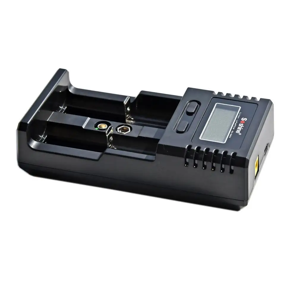 Soshine SC-H2 Li-ion NiMH LiFePO4 1.2v 3.7v 18650 AA Battery USB Charger+12v Car
