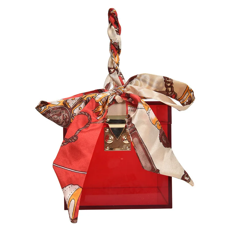 Новая прозрачная акриловая коробка женская сумка летняя пляжная желе для