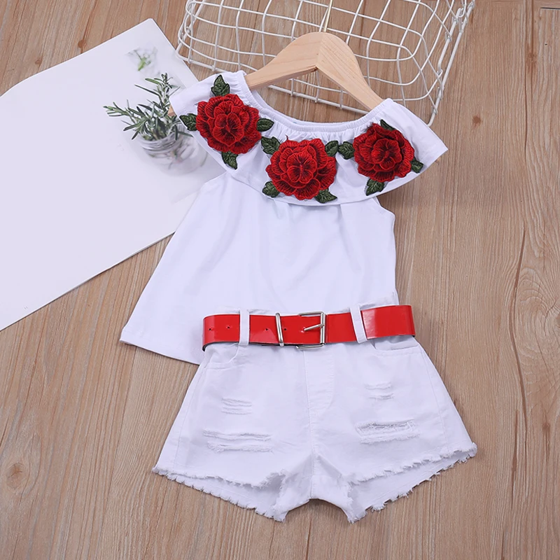 26y Infant Kids Clothing Girl Clothes Sets 2021 Summer Fashion Off