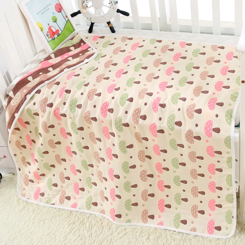 Детское одеяло муслин хлопок 6 слоев толщиной новорожденных пеленание осень ребенка пеленать постельные принадлежности получения Одеяло