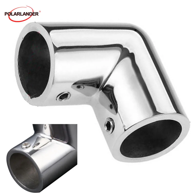 

Surface mirror polish Hand Rail Fitting Marine Boat 1.25 Inch 90 Degree 316 Stainless Steel 32mm