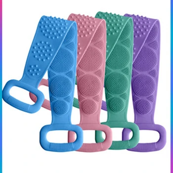 

Magic Silicone Brushes Bath Towels Rubbing Back Mud Peeling Body Massage Shower Extended Scrubber Skin Clean Shower Brushes