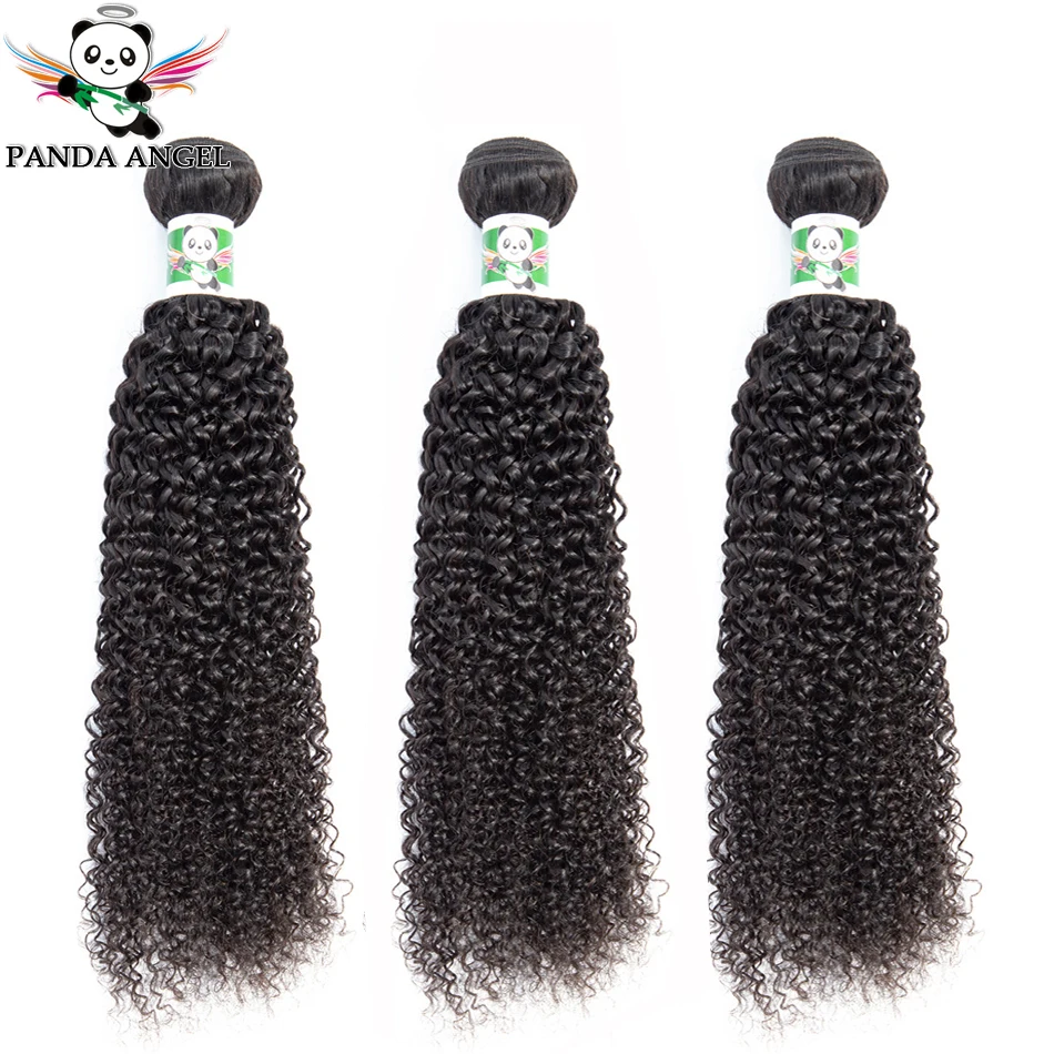 Panda Brazilian Kinky Curly 1/3pcs Bundles Human Hair For Black Women Natural Color 8-28Inch Bundles Deal Remy Hair Extensions
