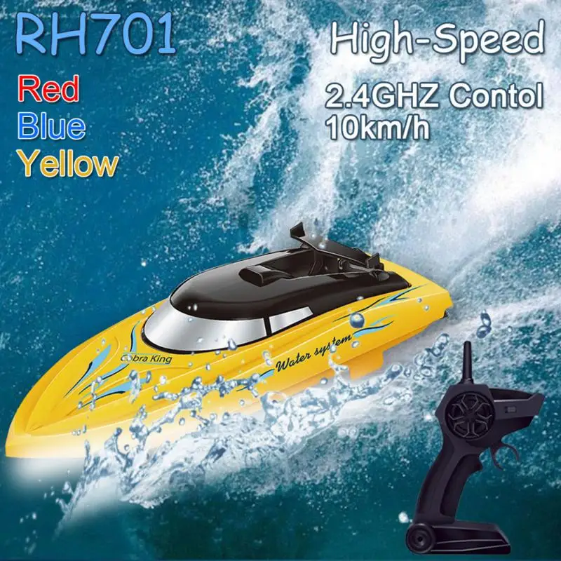 

Double Propeller Waterproof RC Boat Plastic Anti Interference Simulation Crocodile Head Spoof Toy 2.4G USB Charging High Speed