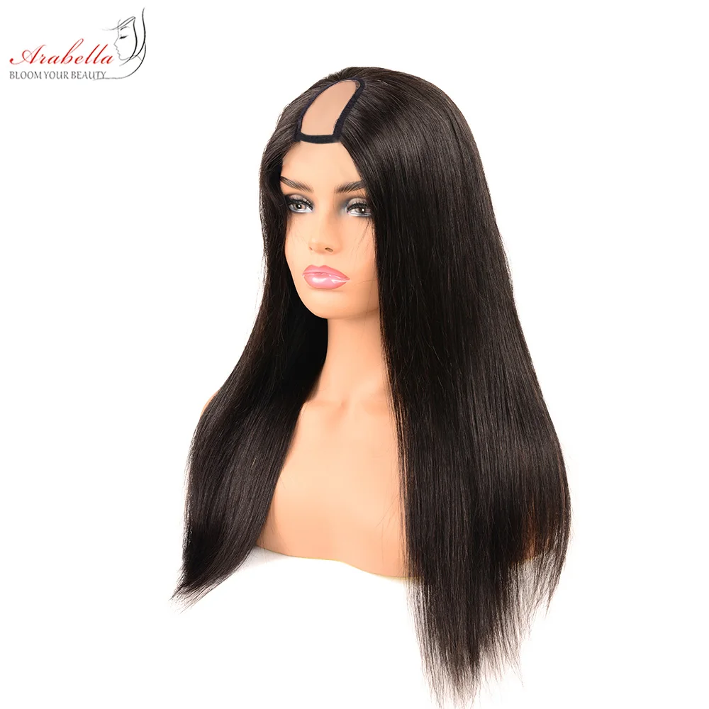 U Part Wig Straight Hair Natural Color 100% Wigs Arabella Hair Wigs