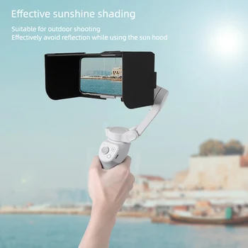 

Detachable PU Leather Anti Glare Mobile Phone Protective Magnetic Attracts Sunshade Hood Outdoor Eye Protection For OM 4