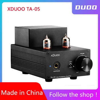 

XDUOO TA-05 HiFi AUDIO Stereo Tube Headphone Amplifier AMP with Nichicon Capacitance 2* 6JI Tube 2* ST 772/882 Transistors