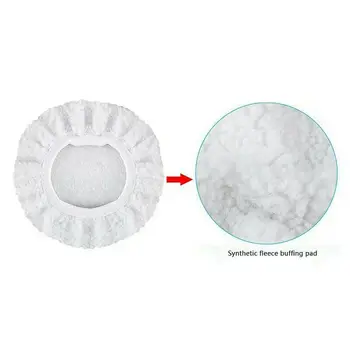 

8PCS Cover 5-6Inch Pad super fine Bonnet Buffing Furniture Reusable Soft