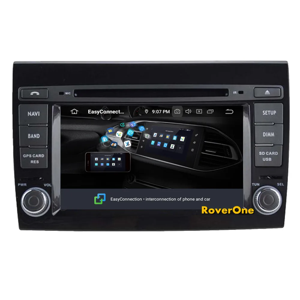Cheap RoverOne Car Multimedia System For Fiat Bravo 2007-2013 Android 9.0 Octa Core Autoradio GPS Stereo Bravo Media Multimedia 11