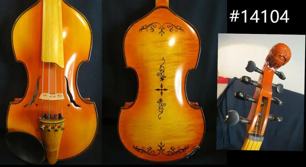 

Baroque style SONG master 4×4 strings 14" Viola d'Amore ,carving back #14104