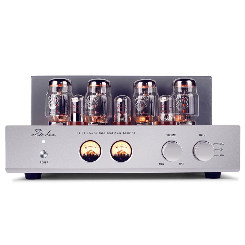 

Handmade scaffolding, high power KT88-K3 push-pull amplifier, 45W × 2 (RMS / 8Ω), 18Hz - 35KHz, 88dB, distortion 1%