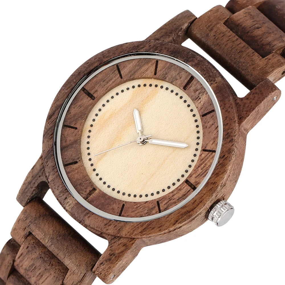 Wooden Watch Women Quartz Natural Ebony Timepiece Wristwatch Wooden Men's Watch Wooden Watch Women Quartz Natural Ebony Timepiece Wristwatch Wooden Men's Watch