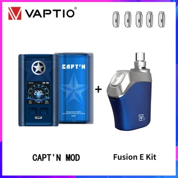 

Vaptio Capt'n Mod 220W 510 Box Mod With Gift Fusion E Vape Kit Dual 18650 Battery BOX Mod Electronic Cigarette Fusion Core Head